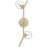 Avenue Lighting Hampton 3Lt 22" Wall Sconce, Brass/Clear Glass