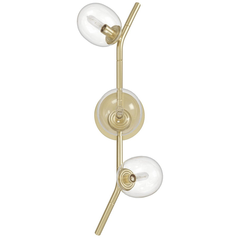 Avenue Lighting Hampton 3Lt 22" Wall Sconce, Brass/Clear Glass - HF4803-CLR