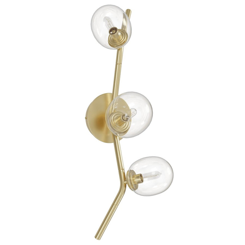 Avenue Lighting Hampton 3Lt 22" Wall Sconce, Brass/Clear Glass - HF4803-CLR