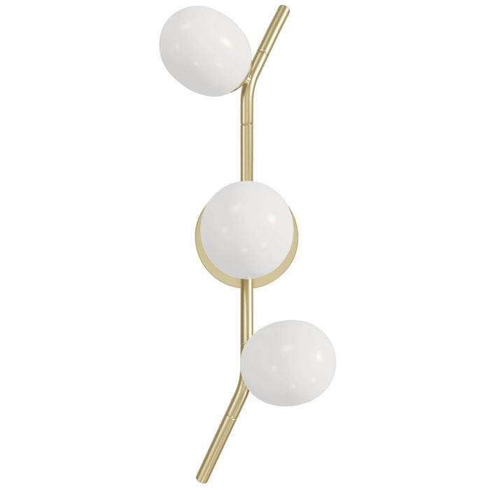 Avenue Lighting Hampton 3Lt 22" Wall Sconce, Brass/White Glass - HF4803-WHT