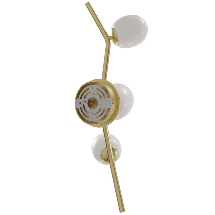 Avenue Lighting Hampton 3Lt 22" Wall Sconce, Brass/White Glass