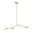 Avenue Lighting Hampton 6Lt 12" Chandelier, Brass/Clear Glass