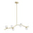 Avenue Lighting Hampton 6Lt 12" Chandelier, Brass/White Glass