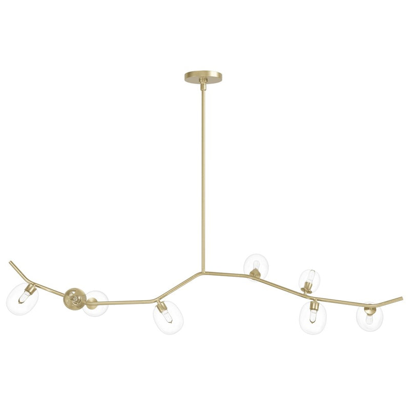 Avenue Lighting Hampton 8Lt 12" Chandelier, Brass/Clear Glass - HF4808-CLR