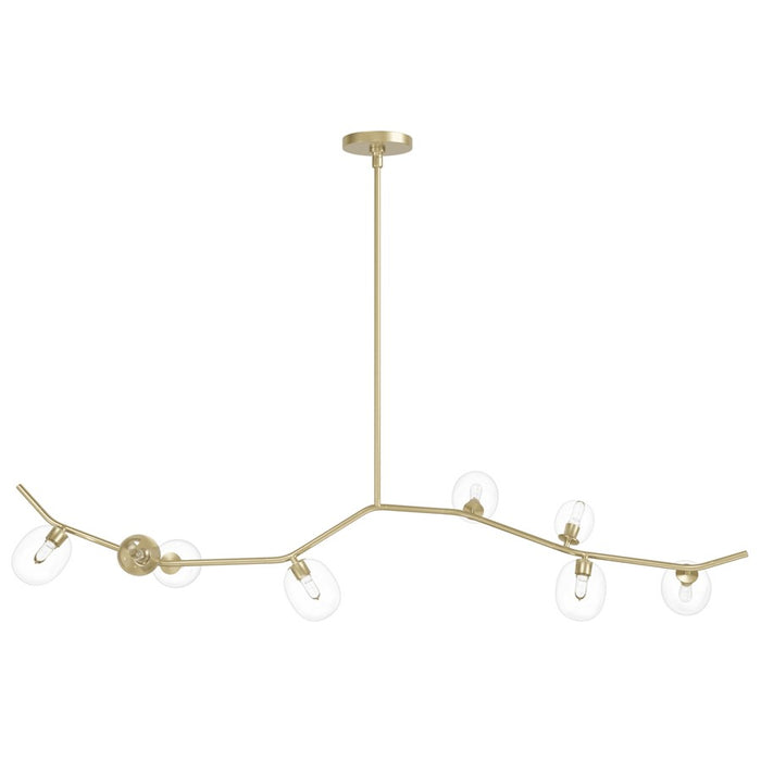 Avenue Lighting Hampton 8Lt 12" Chandelier, Brass/Clear Glass