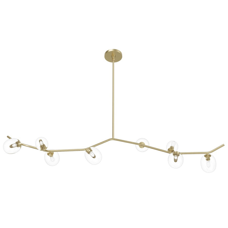 Avenue Lighting Hampton 8Lt 12" Chandelier, Brass/Clear Glass - HF4808-CLR