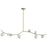 Avenue Lighting Hampton 8Lt 12" Chandelier, Brass/White Glass
