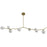 Avenue Lighting Hampton 8Lt 12" Chandelier, Brass/White Glass