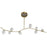 Avenue Lighting Hampton 8Lt 12" Chandelier, Brass/White Glass