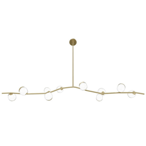 Avenue Lighting Hampton 10Lt 12" Chandelier, Brass/Clear Glass