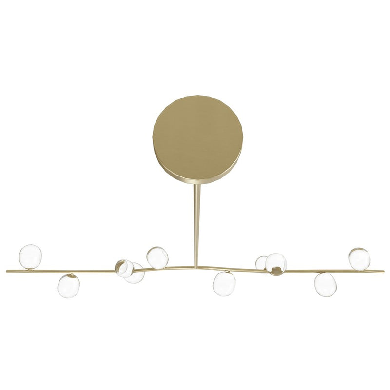 Avenue Lighting Hampton 10Lt 12" Chandelier, Brass/Clear Glass - HF4810-CLR