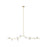 Avenue Lighting Hampton 10Lt 12" Chandelier, Brass/White Glass