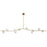 Avenue Lighting Hampton 10Lt 12" Chandelier, Brass/White Glass