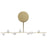 Avenue Lighting Hampton 10Lt 12" Chandelier, Brass/White Glass