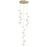 Avenue Lighting Hampton 24Lt 72" Pendant, Brass/Clear