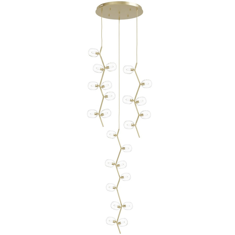 Avenue Lighting Hampton 24Lt 72" Pendant, Brass/Clear - HF4824-CLR