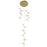 Avenue Lighting Hampton 24Lt 72" Pendant, Brass/Clear