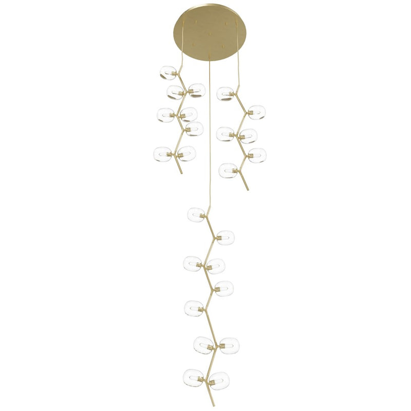 Avenue Lighting Hampton 24Lt 72" Pendant, Brass/Clear - HF4824-CLR