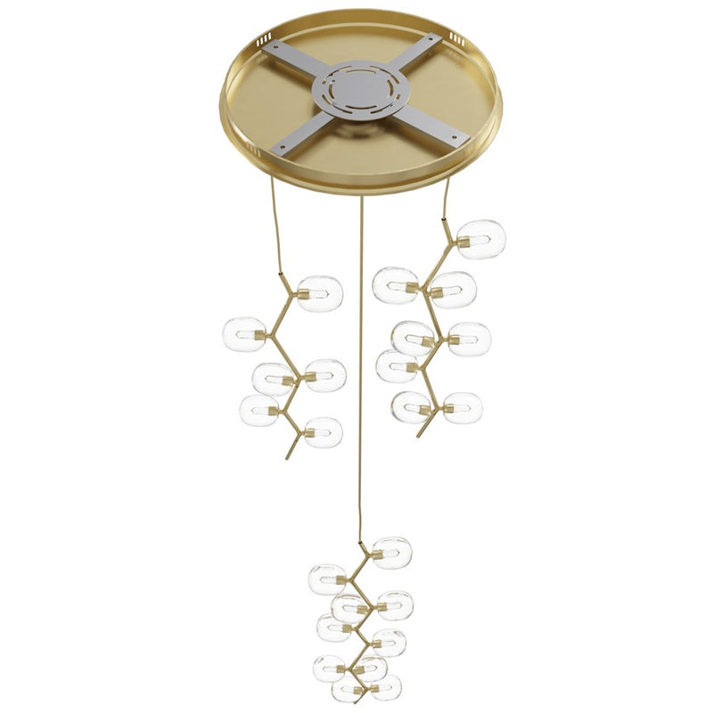 Avenue Lighting Hampton 24Lt 72" Pendant, Brass/Clear - HF4824-CLR