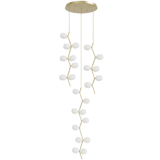 Avenue Lighting Hampton 24Lt 72" Pendant, Brass/White