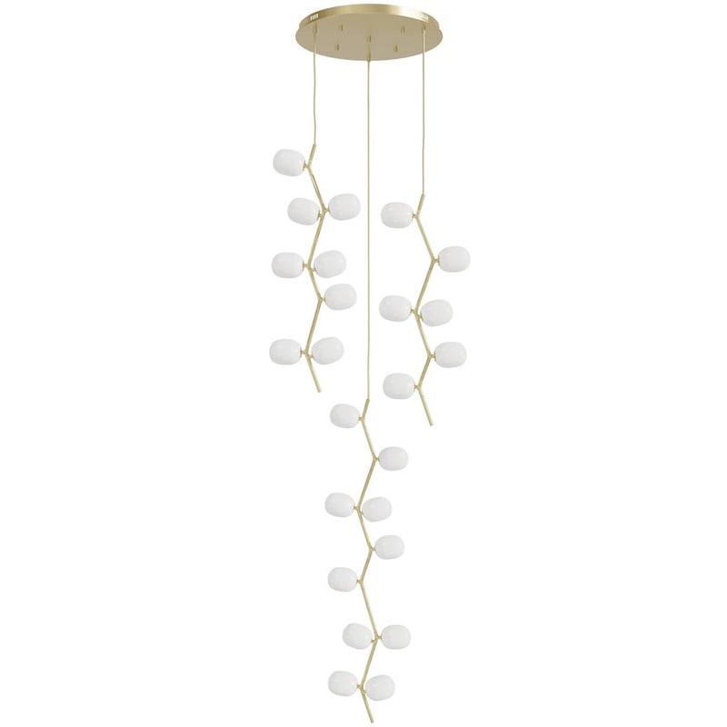 Avenue Lighting Hampton 24Lt 72" Pendant, Brass/White - HF4824-WHT