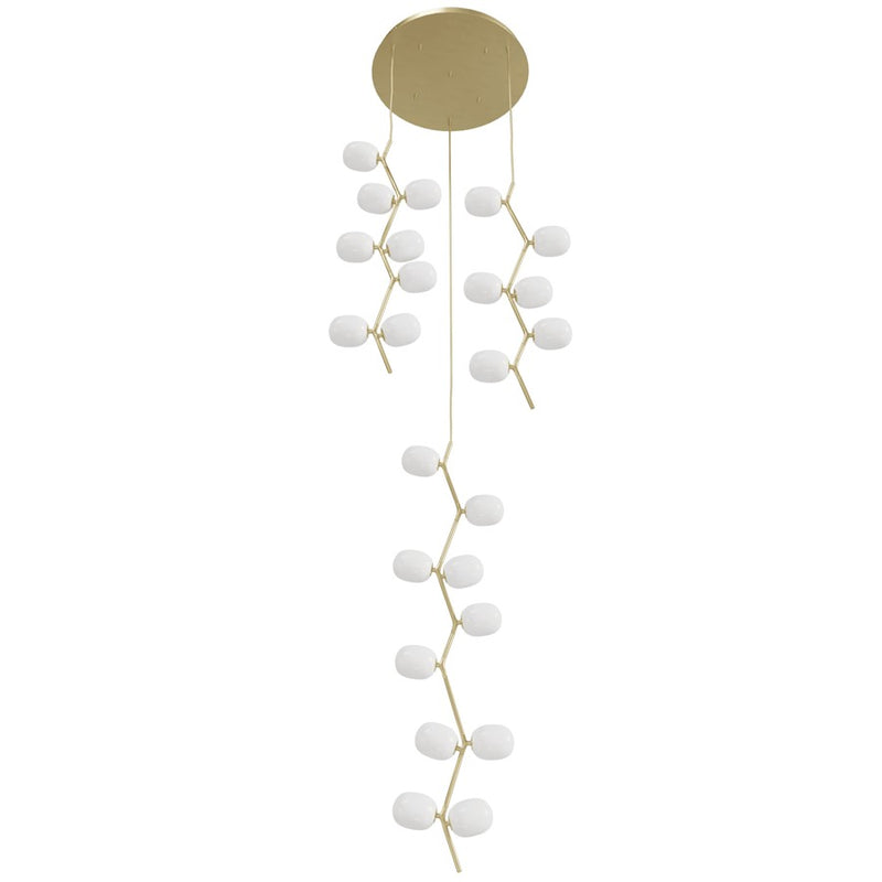 Avenue Lighting Hampton 24Lt 72" Pendant, Brass/White - HF4824-WHT