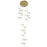 Avenue Lighting Hampton 24Lt 72" Pendant, Brass/White