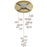 Avenue Lighting Hampton 24Lt 72" Pendant, Brass/White
