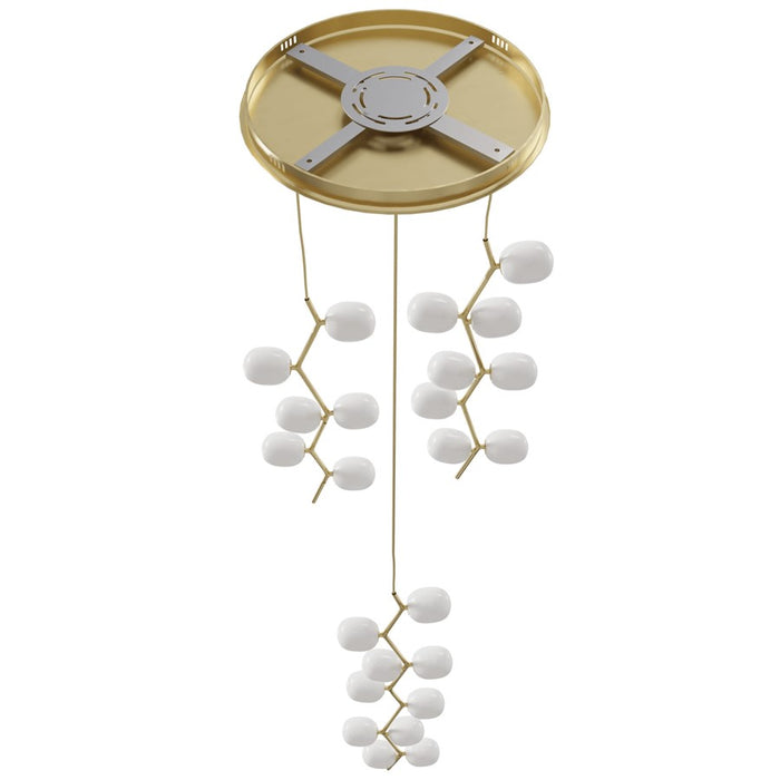 Avenue Lighting Hampton 24Lt 72" Pendant, Brass/White
