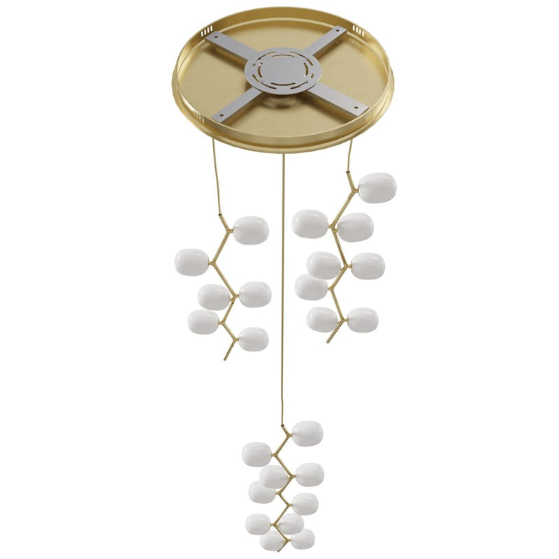 Avenue Lighting Hampton 24Lt 72" Pendant, Brass/White - HF4824-WHT