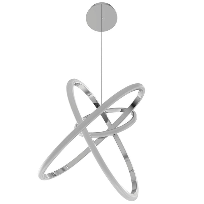 Avenue Lighting Circa LED Light 23" Orbital Looping Pendant, Chrome