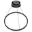 Avenue Lighting Circa LED 24" LED Ring Pendant, Black