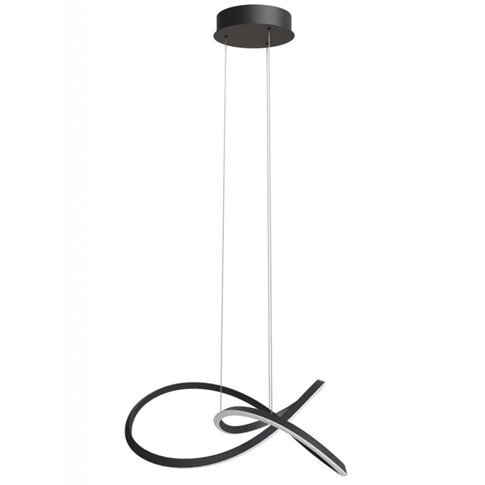 Avenue Lighting Windsor 33"W Spiral Ring 5-CCT LED Pendant, Black
