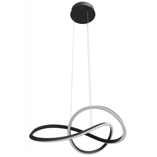 Avenue Lighting Windsor 33"W Spiral Ring 5-CCT LED Pendant, Black