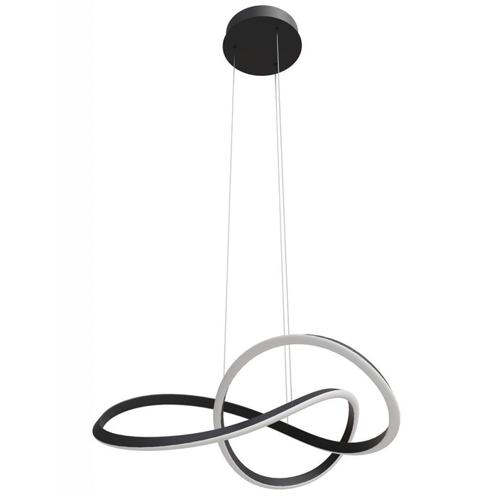 Avenue Lighting Windsor 33"W Spiral Ring 5-CCT LED Pendant, Black
