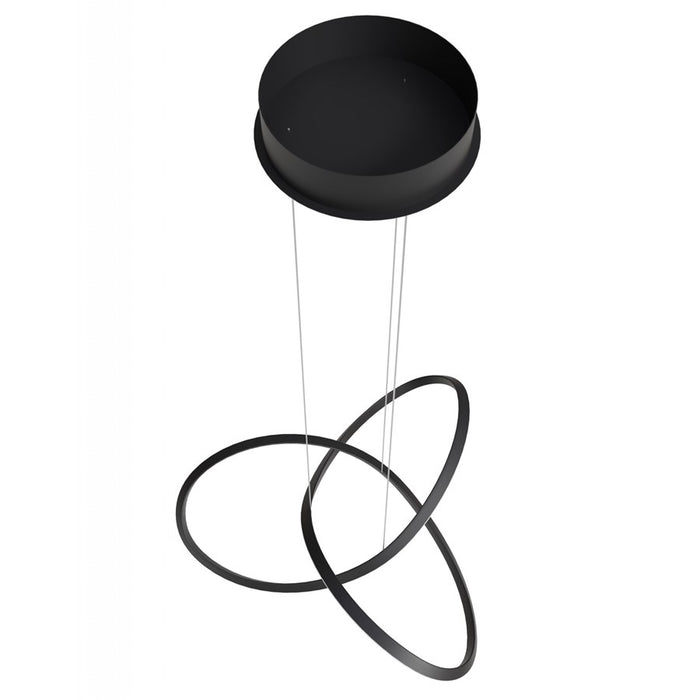 Avenue Lighting Windsor 33"W Spiral Ring 5-CCT LED Pendant, Black