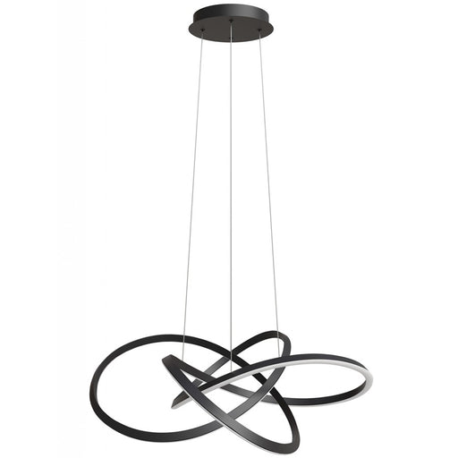 Avenue Lighting Windsor 36"W Spiral Ring 5-CCT LED Pendant, Black
