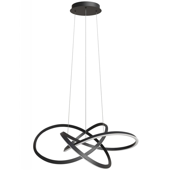 Avenue Lighting Windsor 36"W Spiral Ring 5-CCT LED Pendant, Black
