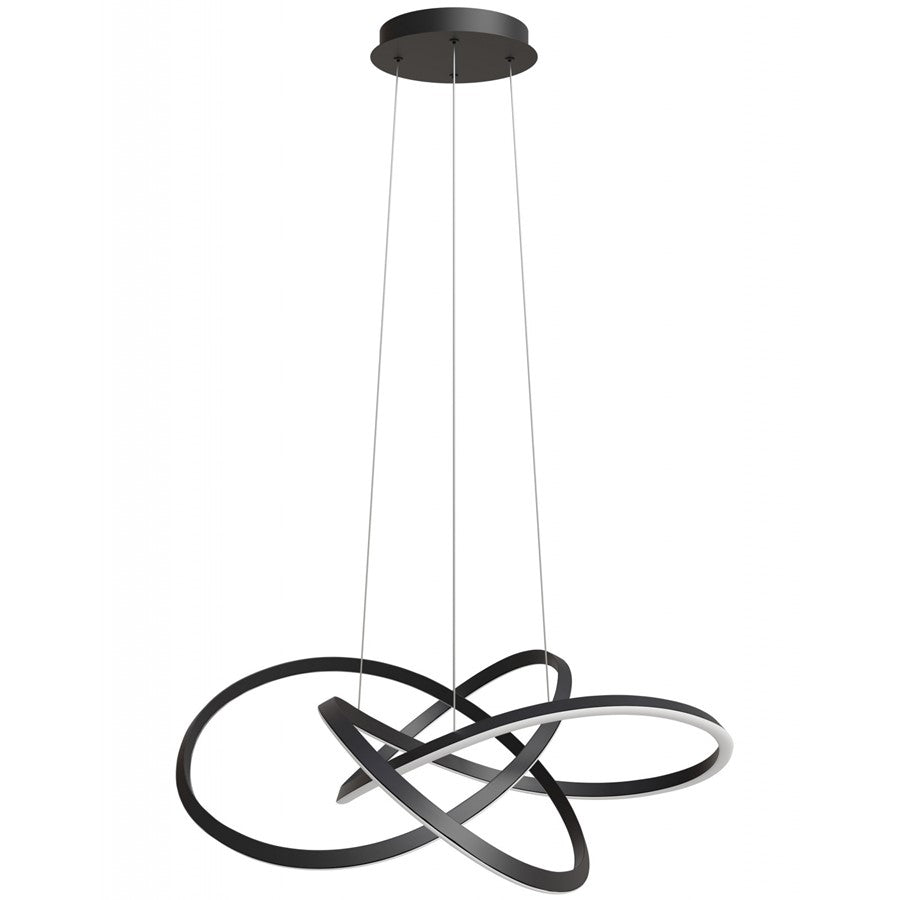 Avenue Lighting Windsor 36"W Spiral Ring 5-CCT LED Pendant, Black