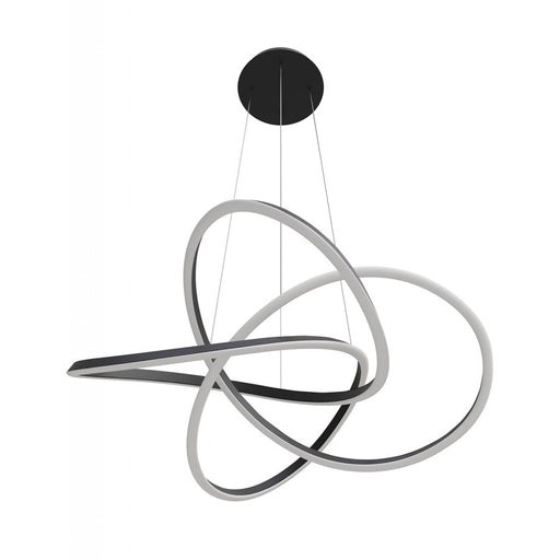 Avenue Lighting Windsor 36"W Spiral Ring 5-CCT LED Pendant, Black