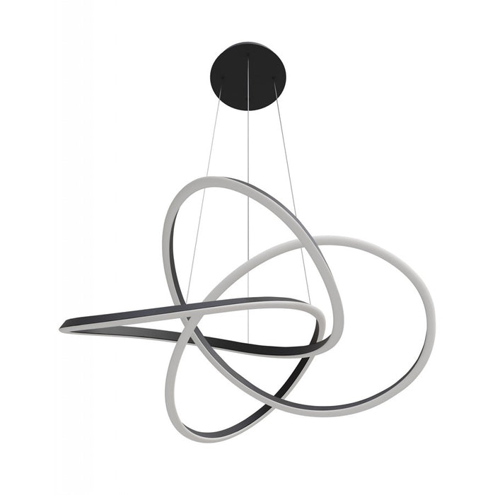 Avenue Lighting Windsor 36"W Spiral Ring 5-CCT LED Pendant, Black