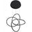 Avenue Lighting Windsor 36"W Spiral Ring 5-CCT LED Pendant, Black