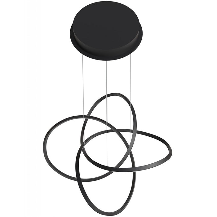 Avenue Lighting Windsor 36"W Spiral Ring 5-CCT LED Pendant, Black