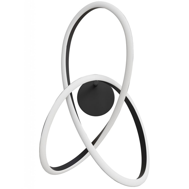 Avenue Windsor 24"W Spiral Ring 5-CCT LED Wall Sconce, Black