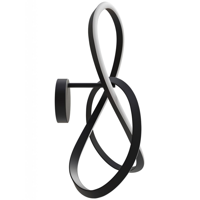 Avenue Windsor 24"W Spiral Ring 5-CCT LED Wall Sconce, Black - AEHF5080-BK