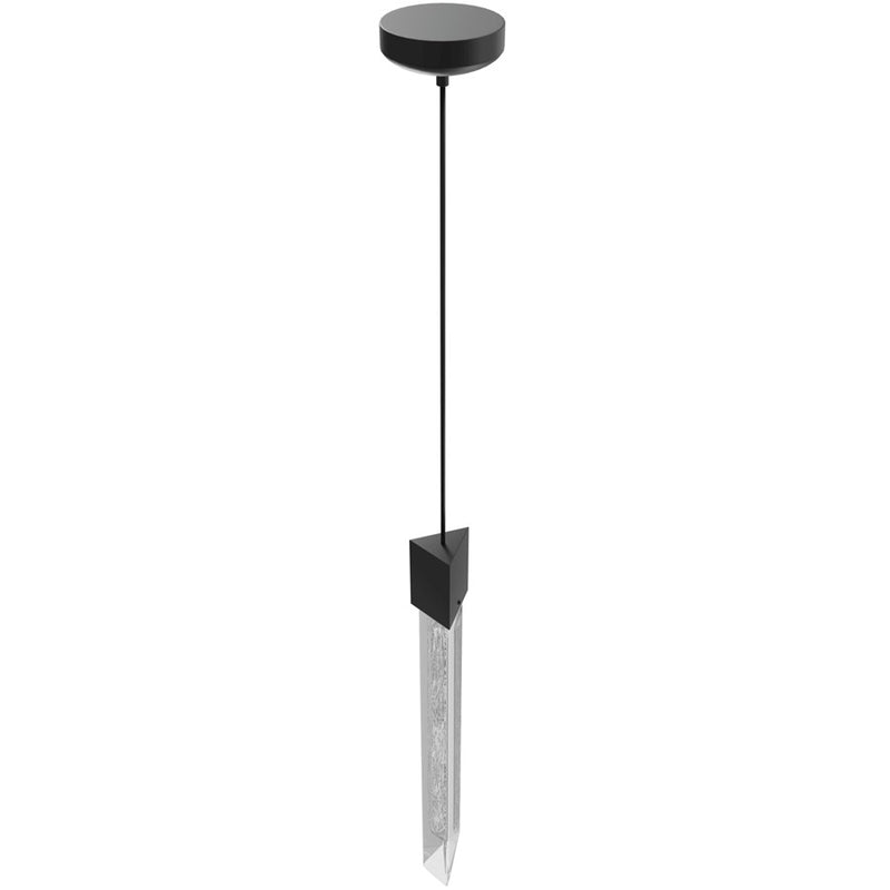 Avenue Lighting Alpine 1 Light 23" Pendant, White Marbleized Glass - HF5401-BLK