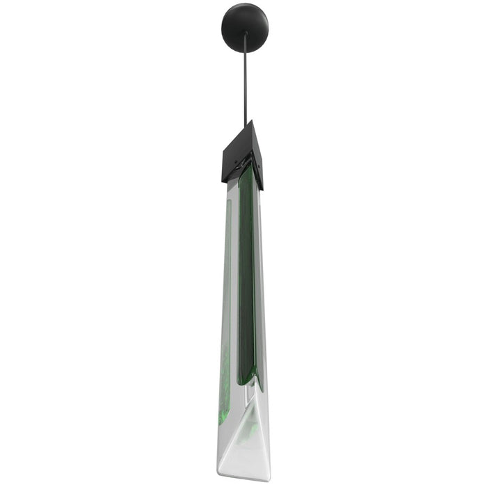 Avenue Lighting Alpine 1 Light 23" Pendant, Black Jade Glass