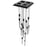 Avenue Lighting Alpine 15Lt 180" Pendant, Black,White Marbleized