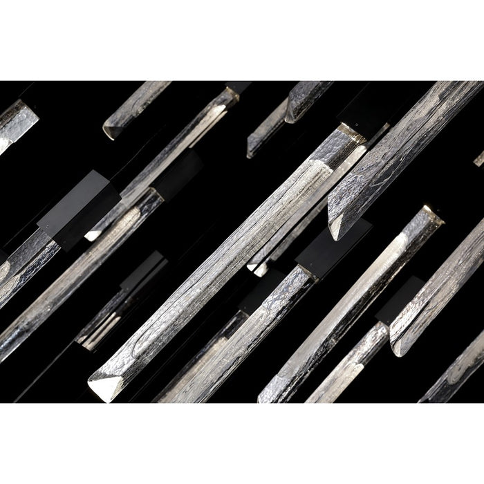 Avenue Lighting Alpine 15Lt 180" Pendant, Black,White Marbleized