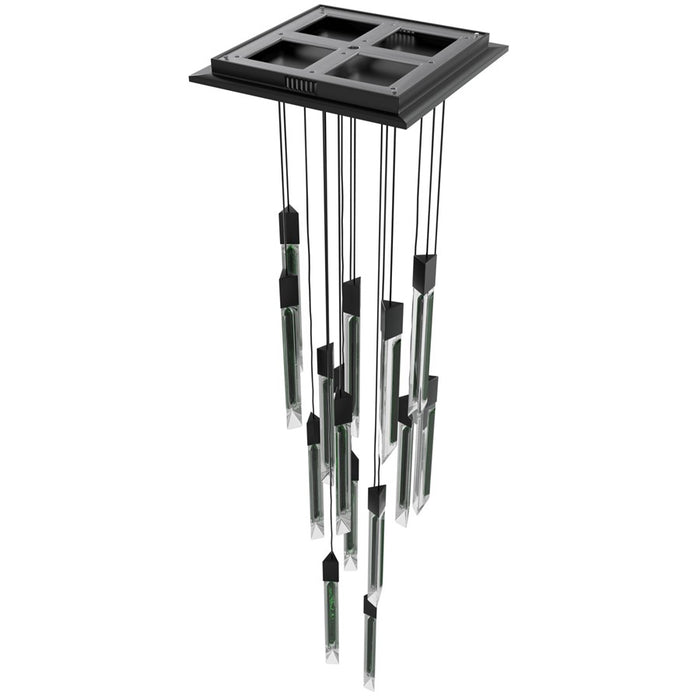 Avenue Lighting Alpine 15Lt 180" Pendant, Black, Black Jade
